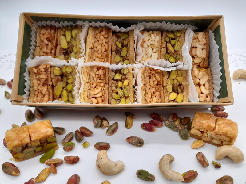 Schachtel Asieh mit Pistazien und Cashew 200 g - Al Basha Sweets