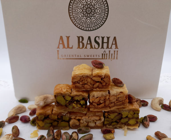 Schachtel Asieh mit Pistazien und Cashew 200 g - Al Basha Sweets
