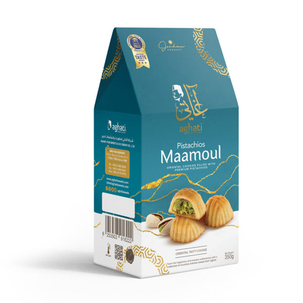 Aghati, Mamoul Fancy (Pistazie) Karton 350g - Al Basha Sweets