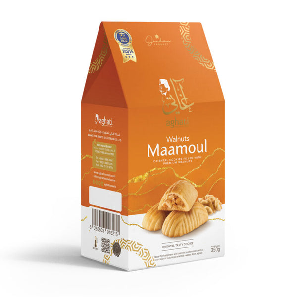 Aghati Mamoul Fancy (Walnuss) Karton 350g - Al Basha Sweets
