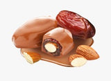 Datteln mit Mandel mit Milchschokolade überzogen - Al Basha Sweets