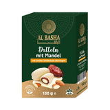 Datteln mit Mandel mit weißer Schokolade überzogen - Al Basha Sweets