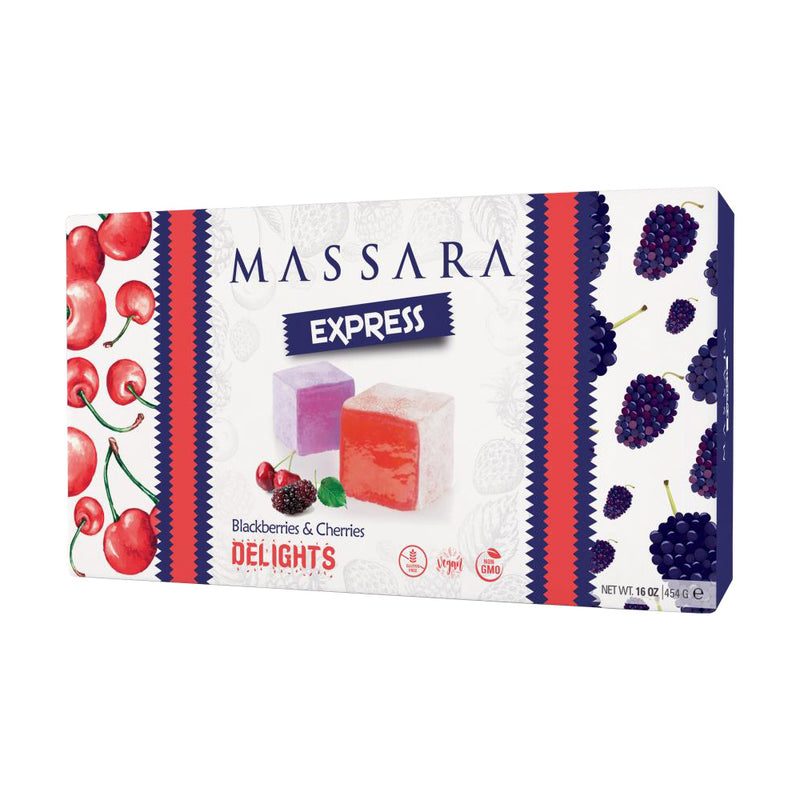 Massara Delights mit Brombeeren und Kirschen - Al Basha Sweets