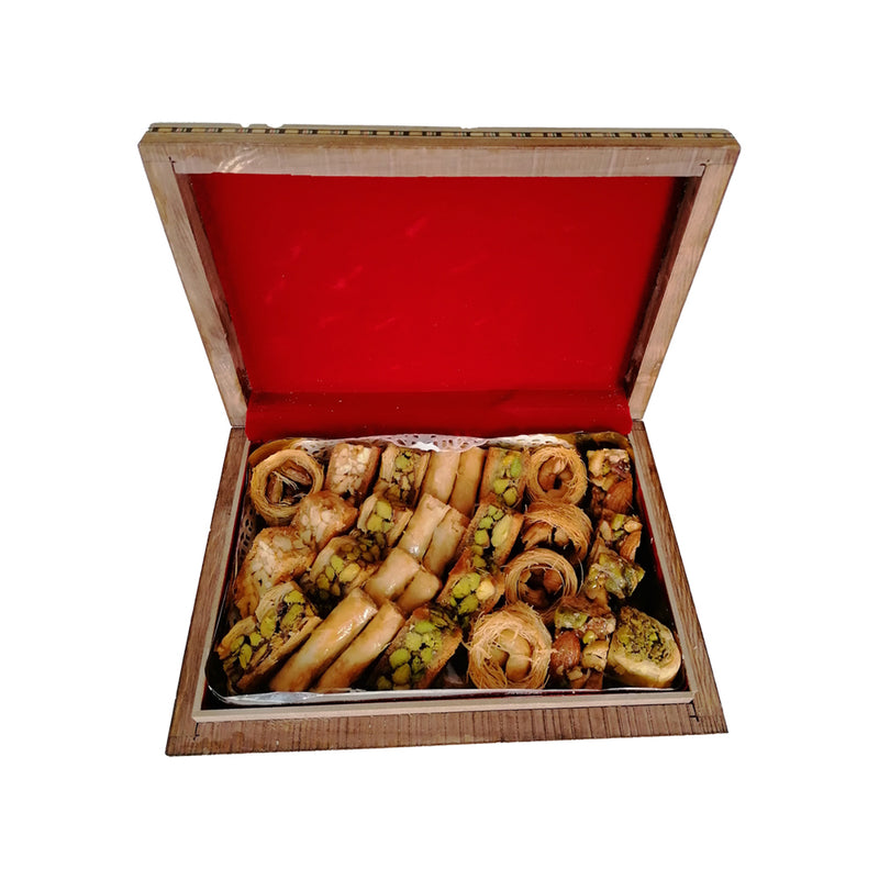 Mixed Baklava orientalische Holzkiste 1000g - Al Basha Sweets